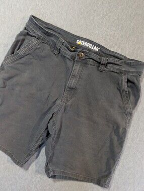 Caterpillar Canvas Work Cargo Shorts Men's 34 Grey